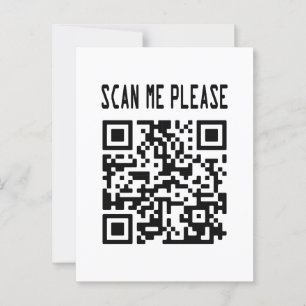 Carte Postale Scan Me Please QR Code - Smile, It's Free