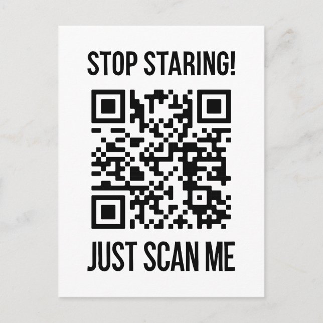 Carte Postale Scan Me QR Code : Choisissez la gentillesse chaque (Devant)