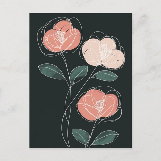 Carte Postale Scandi Bloom No.313 (Devant)