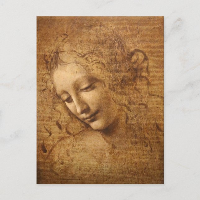 Carte Postale Scapigliata de Léonard de Vinci, Chef d'une femme (Devant)
