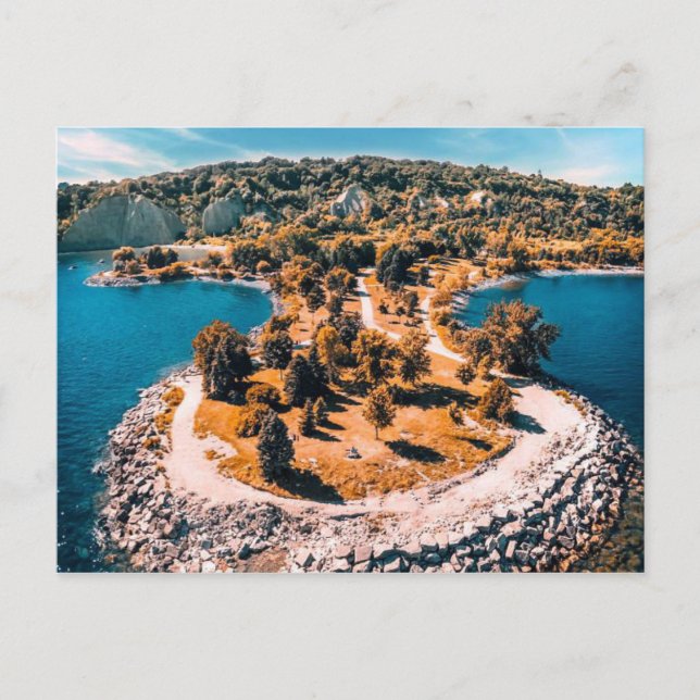 Carte Postale Scarborough Bluffs Canada stylisé (Devant)