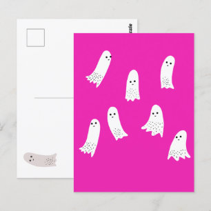 Carte Postale Scarry Halloween Ghosts Scandi Design Éffrayant