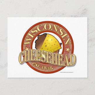 Carte Postale Sceau à tête de fromage du Wisconsin
