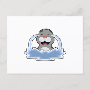 Carte Postale Sceau dans l'eau