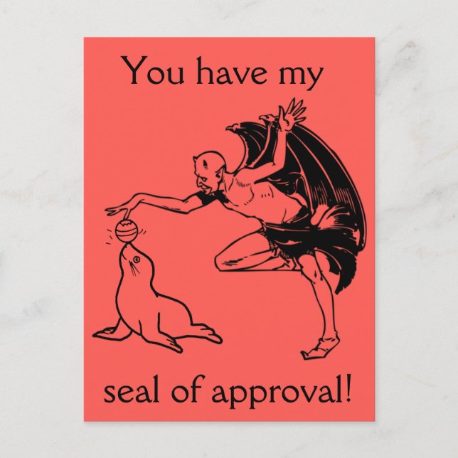 Carte Postale Sceau d'approbation (Devant)