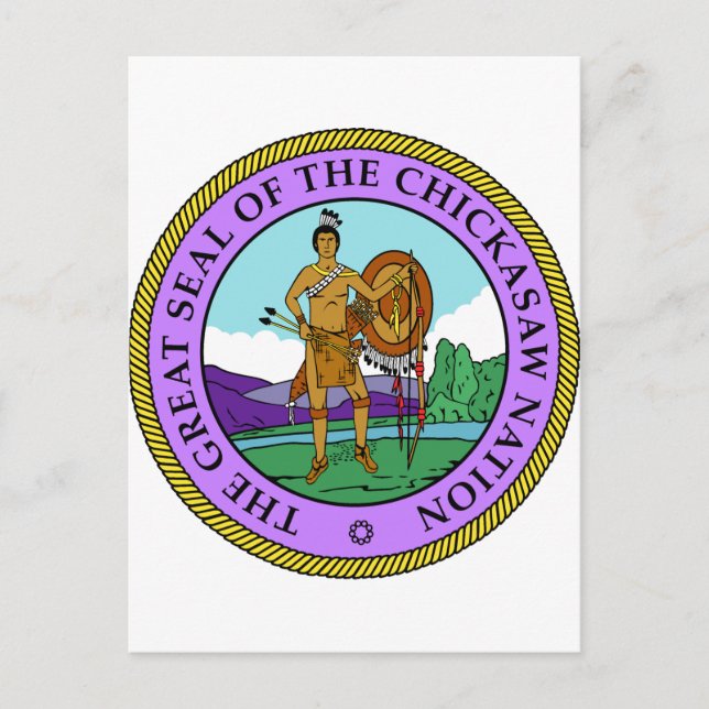 Carte Postale Sceau de chickasaw (Devant)