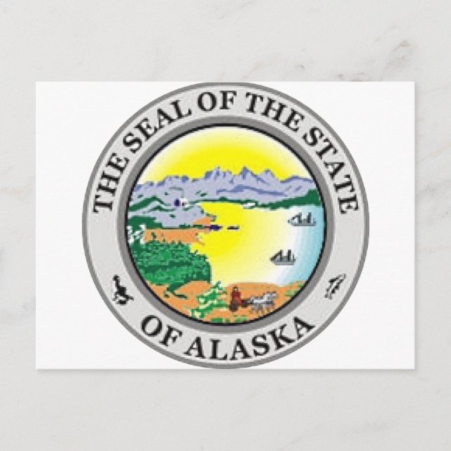 Carte Postale Sceau de l'état de l'Alaska (Devant)