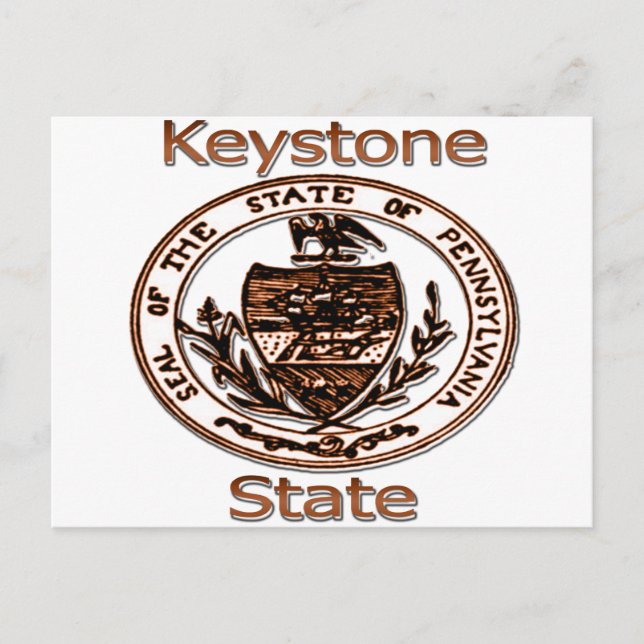Carte Postale Sceau d'État de Pennsylvanie Keystone (Devant)
