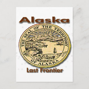 Carte Postale Sceau d'état Dernier de la frontière de l'Alaska