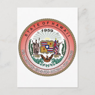 Carte Postale Sceau d'État d'Hawaii
