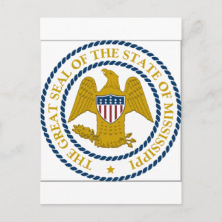 Carte Postale Sceau d'État du Mississippi