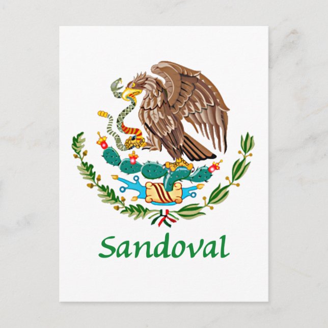 Carte Postale Sceau national mexicain de Sandoval (Devant)