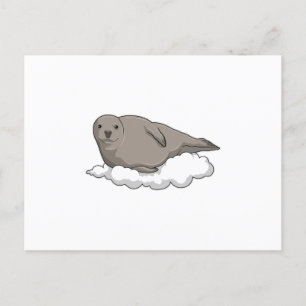 Carte Postale Sceau sur nuages