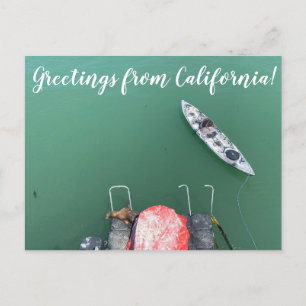 Carte Postale Scellé avec un baiser : Salutations de la Californ