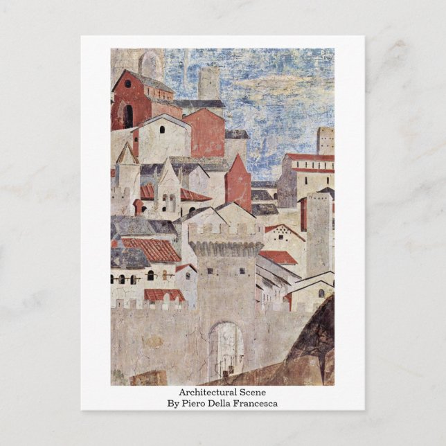 Carte Postale Scène Architecturale. Par Piero Della Francesca (Devant)