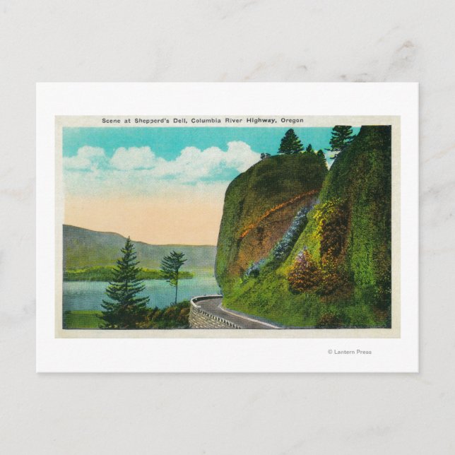 Carte Postale Scène chez Shepberd's Dell sur Columbia River (Devant)