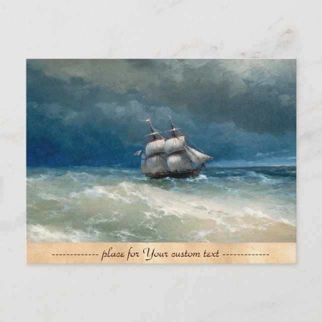 Carte Postale Scène côtière avec eaux pluviales Ivan Aivazovsky (Devant)