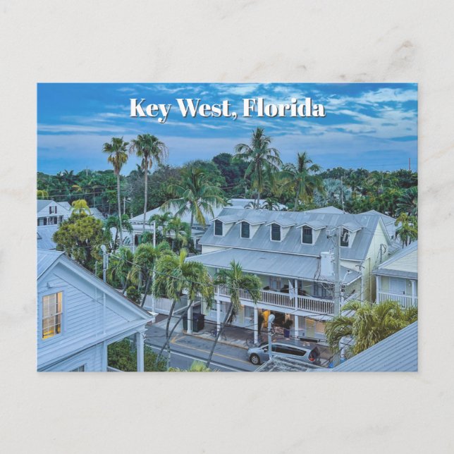 Carte Postale Scène d'architecture de maisons blanches à Key Wes (Devant)