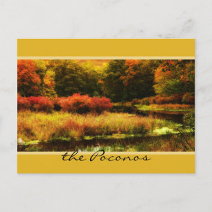 Carte Postale Scène d'automne vibrant des Poconos