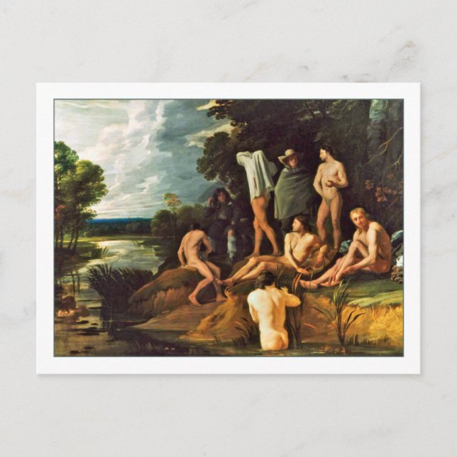 Carte Postale Scène de baignade par Michael Sweerts (Devant)