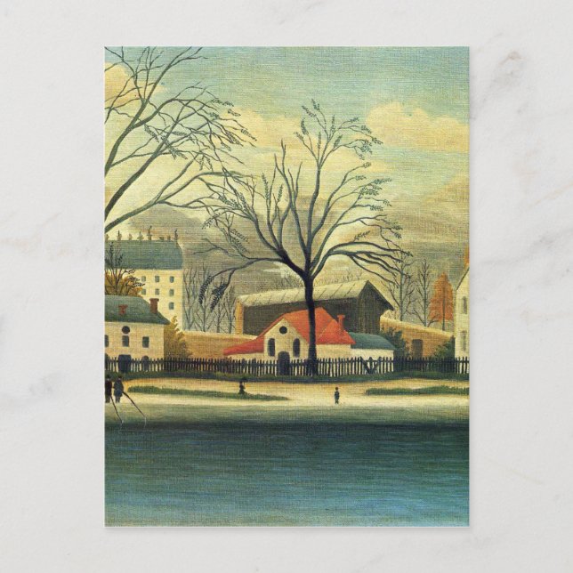 Carte Postale Scène de banlieue par Henri Rousseau (Devant)