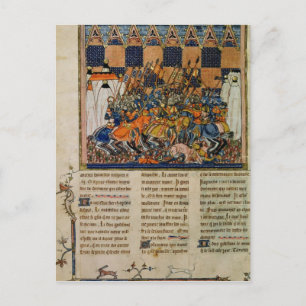 Carte Postale Scène de bataille, de la biographie de Godefroi