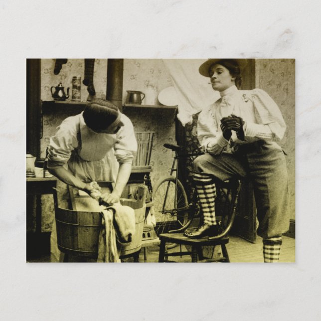 Carte Postale Scène de blanchisserie vintage (Devant)