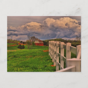 Carte Postale scène de clôture blanche