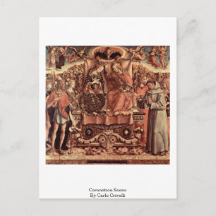 Carte Postale Scène De Couronnement Par Carlo Crivelli