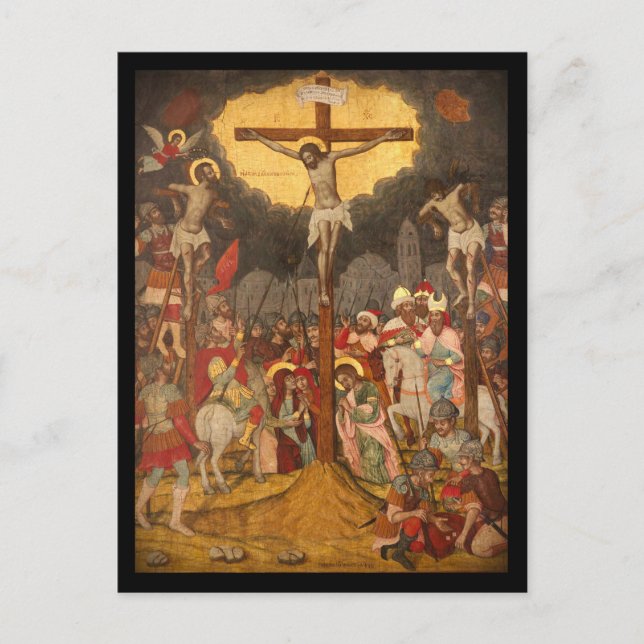 Carte Postale Scène de crucifixion 1711 (Devant)
