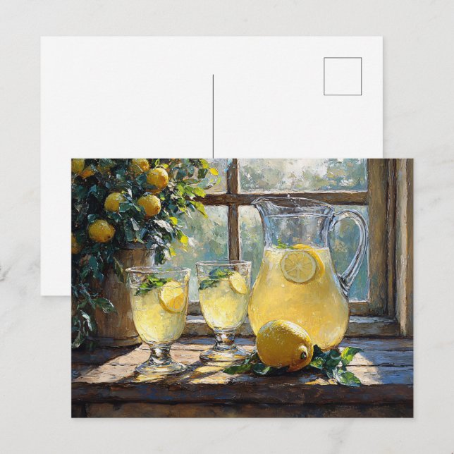 Carte Postale Scène de cuisine éclairée par le soleil de Lemonad (Devant / Derrière)