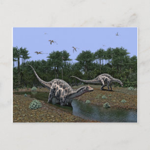 Carte Postale Scène de dicréosaure
