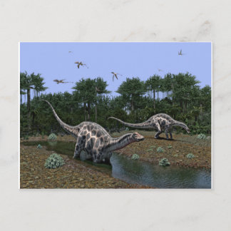 Carte Postale Scène de dicréosaure