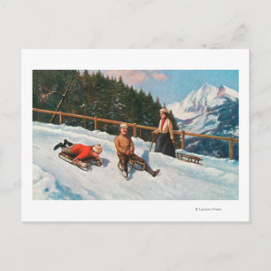 Carte Postale Scène De Dormir Toboggan