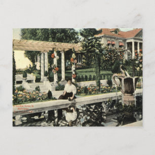 Carte Postale Scène de fleurs du jardin, Los Angeles 1914 Vintag