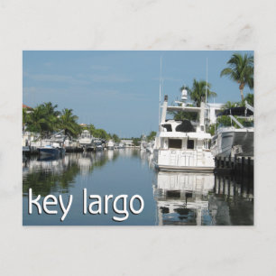 Carte Postale Scène de Key Largo avec des bateaux