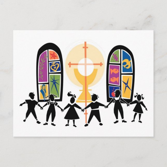 Carte Postale Scène de la jeunesse chrétienne (Devant)