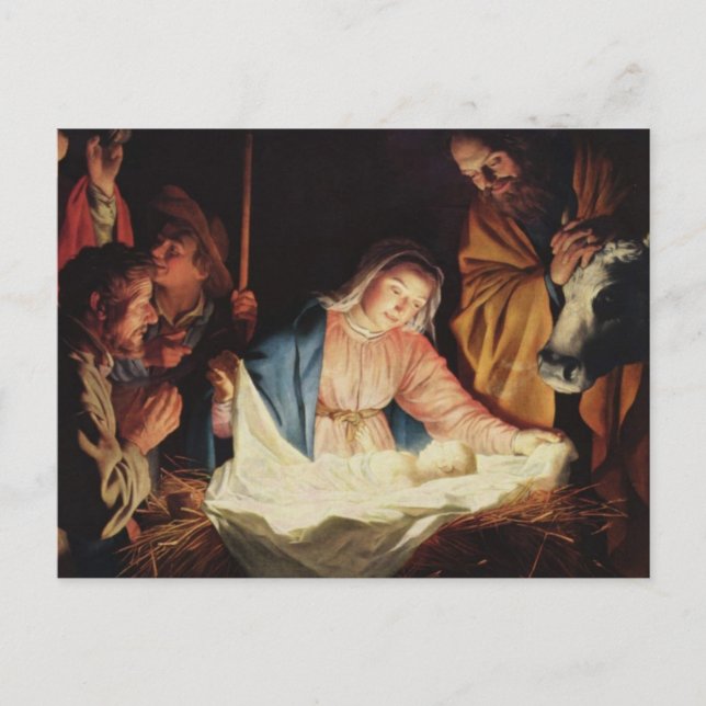 Carte Postale Scène de la Nativité (Devant)