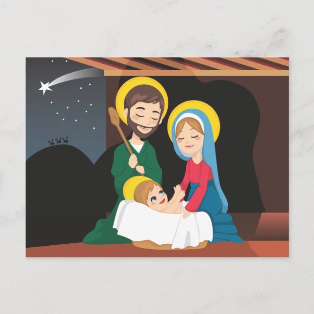 Carte Postale Scène de la Nativité (Devant)