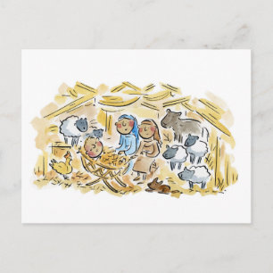 Carte Postale Scène de la Nativité