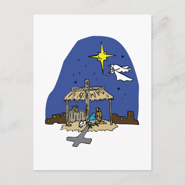 Carte Postale Scène de la Nativité (Devant)