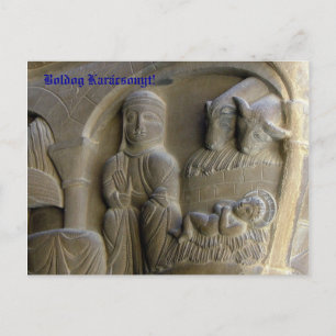 Carte Postale Scène de la Nativité avec Marie et l'enfant