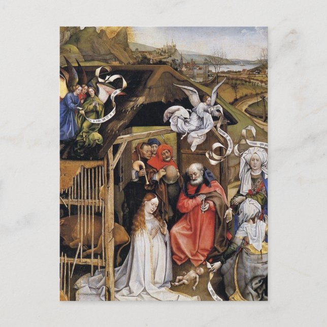 Carte Postale Scène de la Nativité de la Renaissance flamande (Devant)