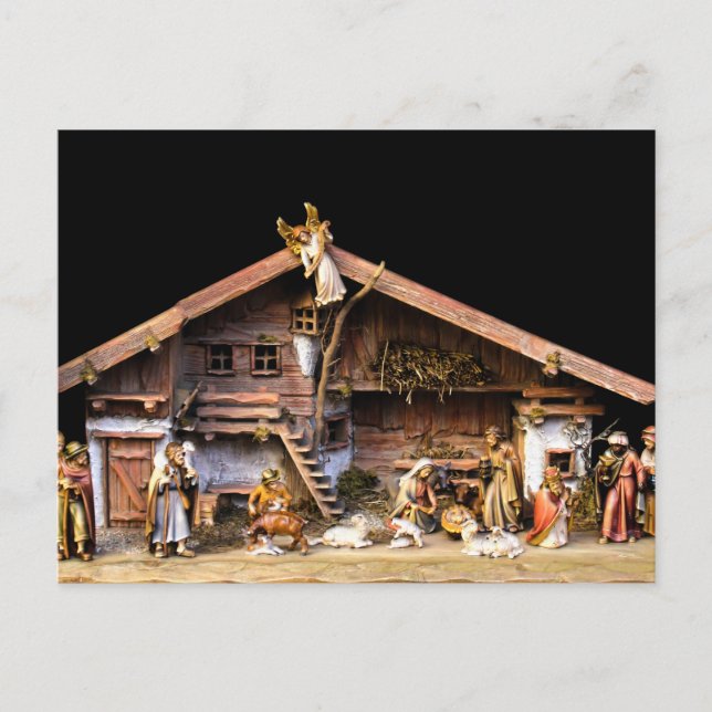 Carte Postale Scène de la Nativité de Noël (Devant)
