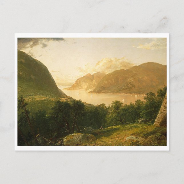 Carte Postale Scène de la rivière Hudson par John Frederick Kens (Devant)