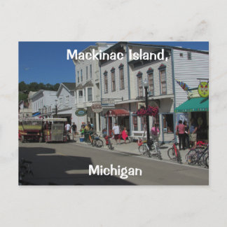 Carte Postale Scène de la rue Mackinac Island