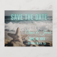 Scène de plage moderne Sauvez la date