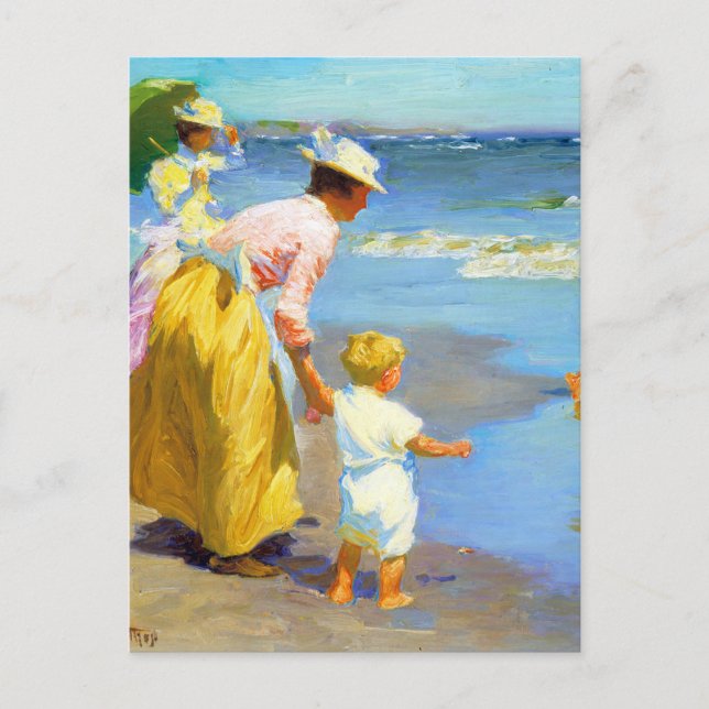 Carte Postale Scène de plage par Edward Henry Potthast (Devant)