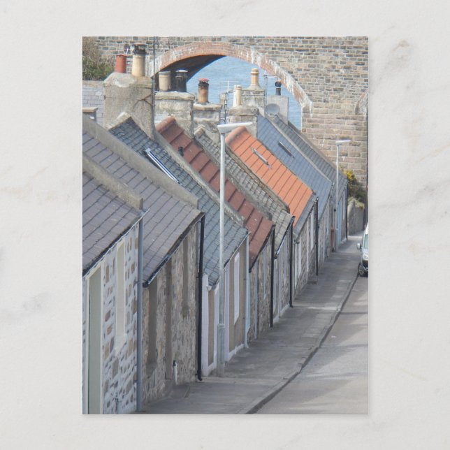 Carte Postale Scène de rue - Cullen, Moray, Écosse (Devant)
