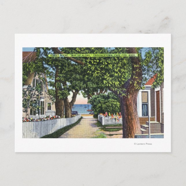 Carte Postale Scène de rue des résidences (Devant)